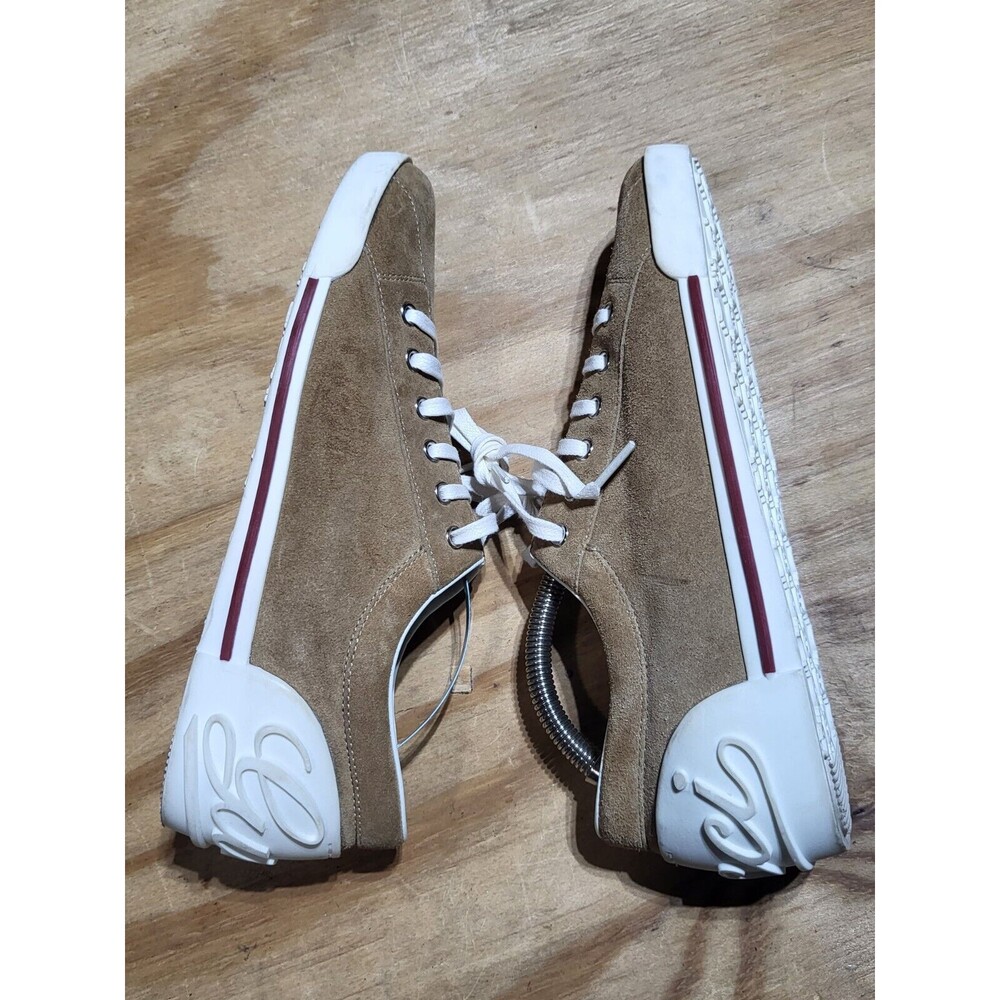 Gucci Brown Leather Suede Trainer with Script Logo Sneaker Lace Adult 7.5 - Picture 2 of 11